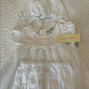 Fantaisie Bébé White Christening Dress Set